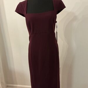 Calvin Klein Deep Burgundy Midi Dress